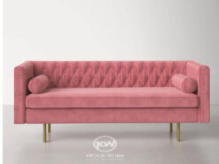 Ghế sofa văng nỉ màu hồng - SF225