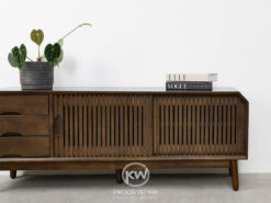 Kệ tivi gỗ cao su tự nhiên đẹp - KTV50