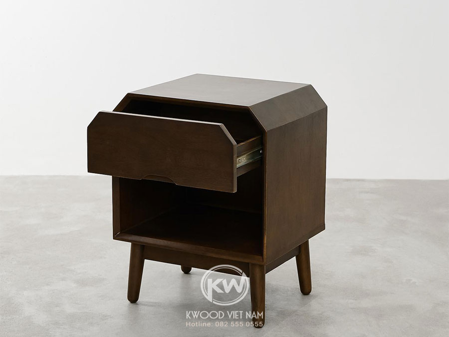 Tab đầu giường mini bằng gỗ cao su - TAB108
