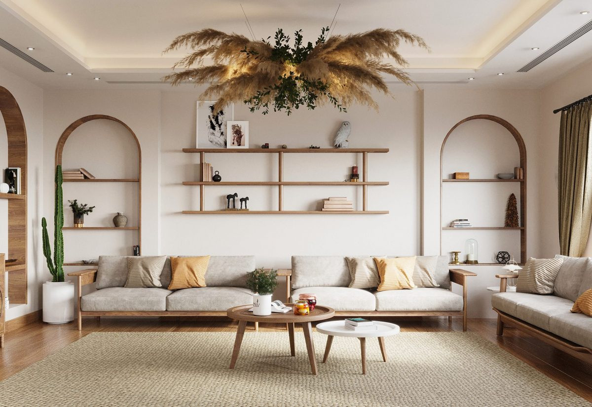 Nội thất phòng khách được thiết kế theo phong cách Scandinavian (nguồn sưu tầm)