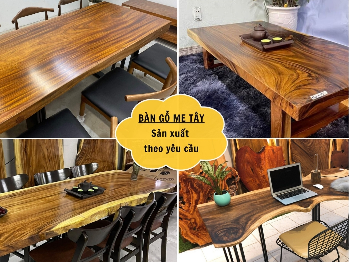 Bàn gỗ me tây Kho Me Tây Miền Bắc (Nguồn: Sưu tầm)