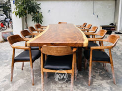 Bộ bàn ghế ăn gỗ me tây nguyên tấm - BMT097 (8)