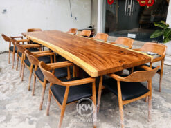 Bộ bàn ghế ăn gỗ me tây nguyên tấm - BMT097 (10)