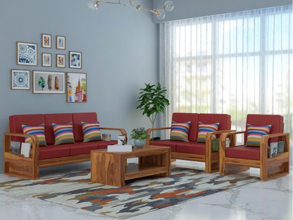 Bộ bàn ghế gỗ nguyên khối cho phòng khách nhỏ