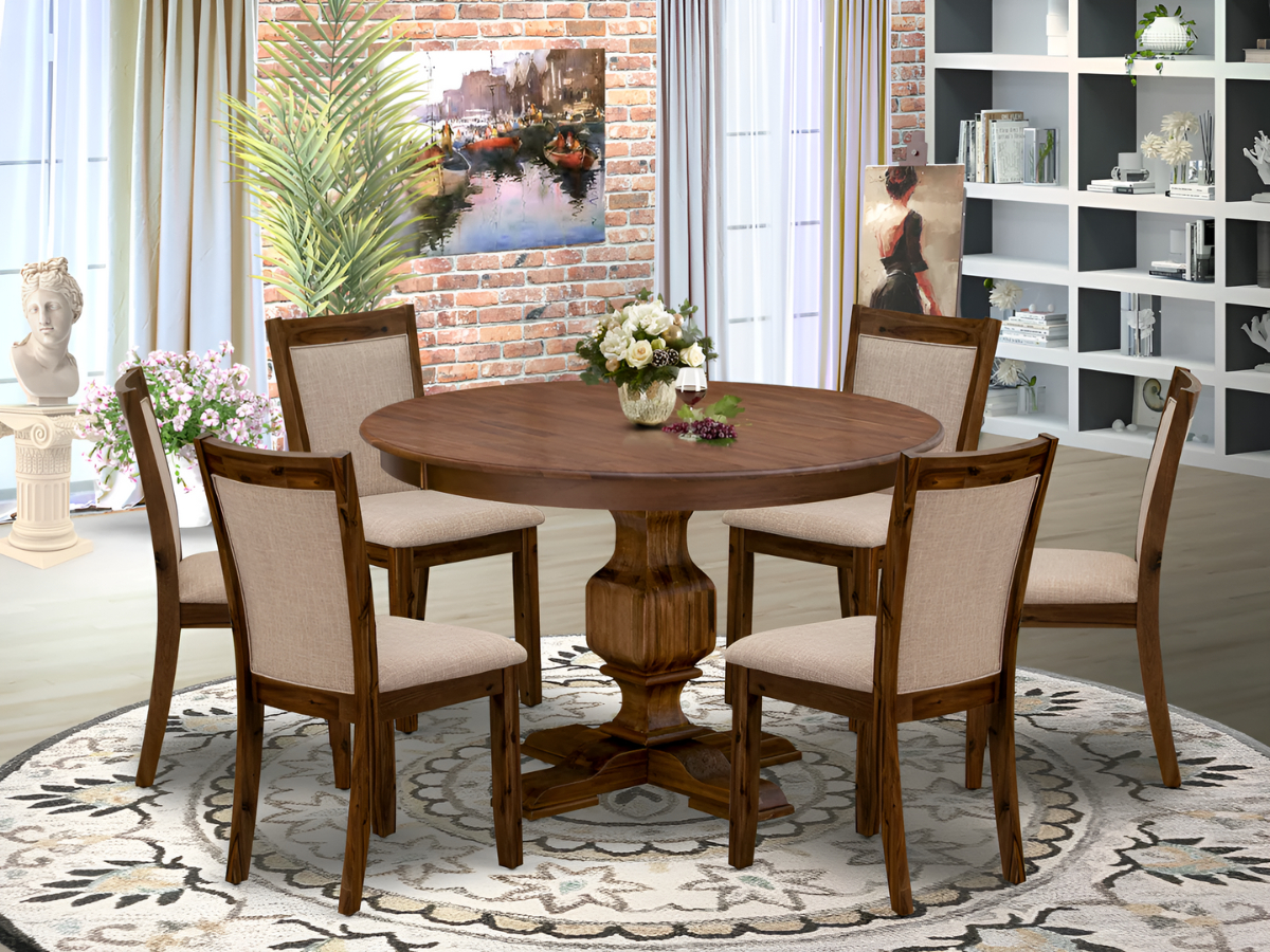 Mẫu bàn ăn gỗ tròn giúp tối ưu không gian (Nguồn ảnh: East West Furniture Main Site)