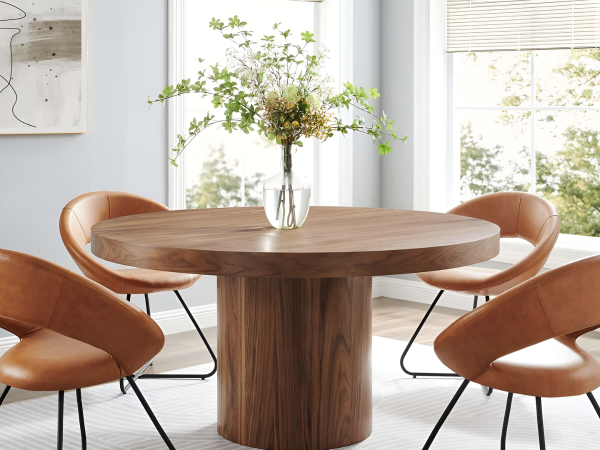 Mẫu bàn gỗ óc chó nguyên khối sang trọng (Nguồn ảnh: Ebay)