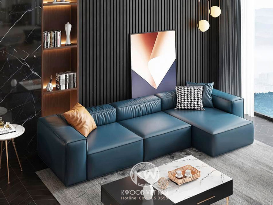 Mẫu sofa băng góc chữ L tinh tế, hiện đại