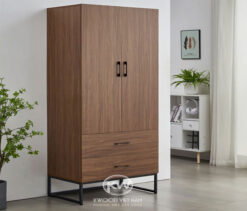Tủ quần áo 2 cánh đế kim loại sang trọng - TQA28