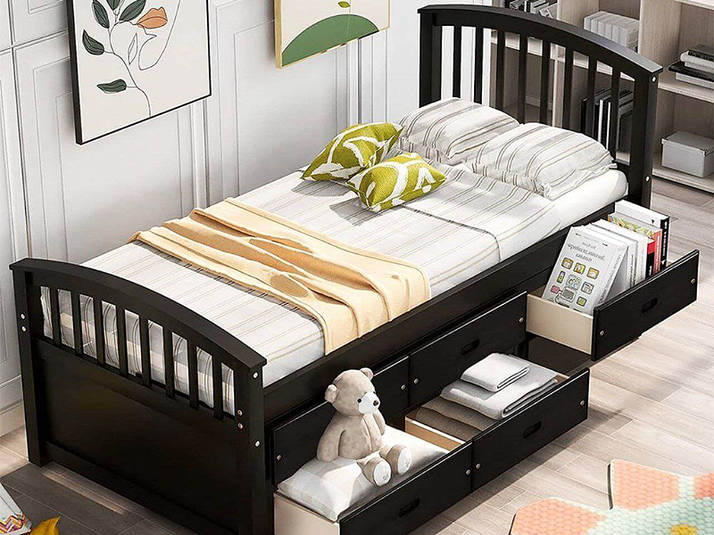 Giường đơn có hộc tủ giá rẻ dưới 1 triệu (Nguồn: Sưu tầm)
