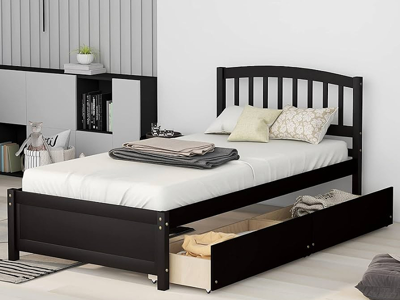 Giường đơn có hộc tủ giá rẻ dưới 1 triệu giúp tối ưu không gian (Nguồn: Sưu tầm)