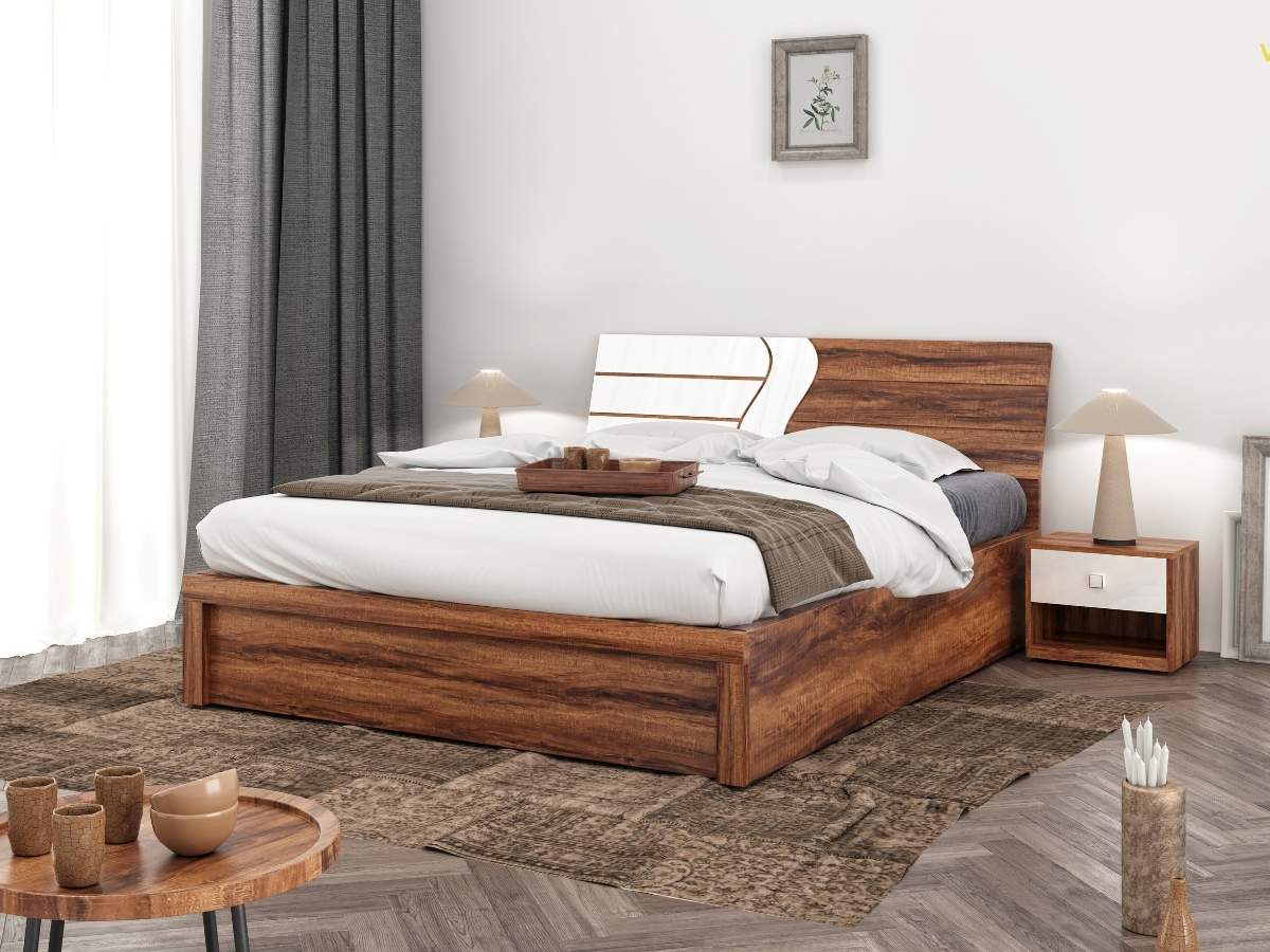 Giường bệt kiểu Nhật hộp có ngăn kéo gỗ tự nhiên (Nguồn: Sưu tầm)