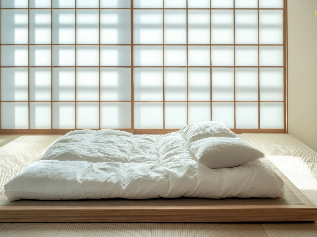 Giường bệt kiểu Nhật phong cách tối giản gỗ tự nhiên (Nguồn: Sưu tầm)