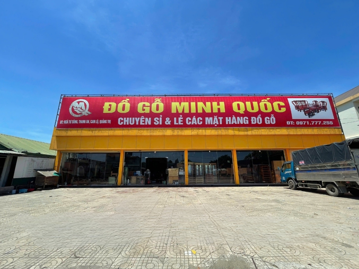 Cửa hàng nội thất đồ gỗ Minh Quốc Bến Tre (Nguồn: Sưu tầm)