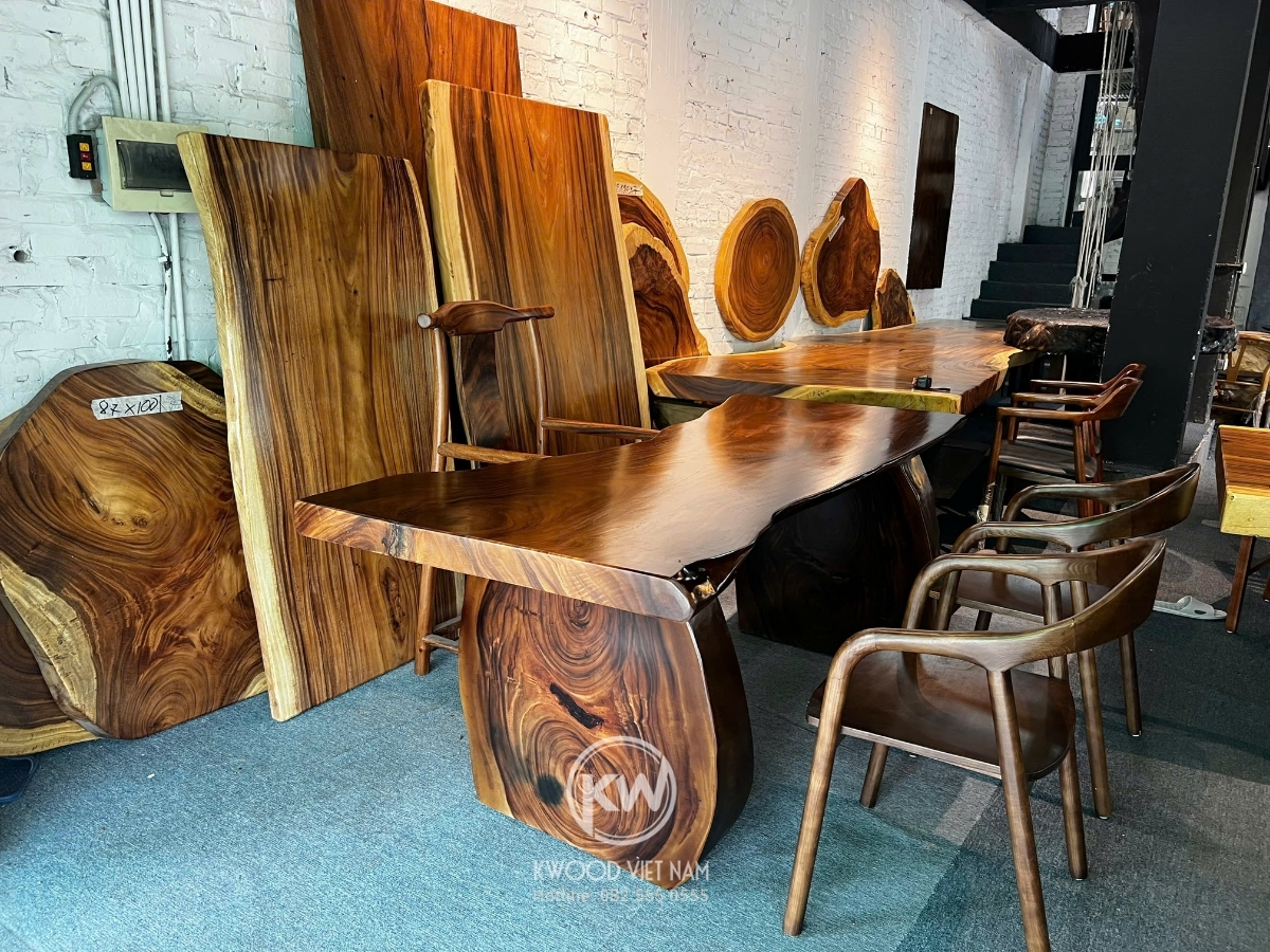 Nội thất làm từ gỗ me tây tự nhiên nhập khẩu Campuchia Kwood Việt nam