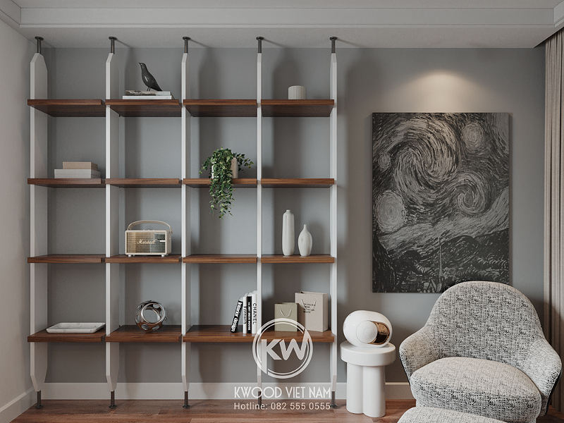 Góc đọc sách tối giản nhưng độc đáo