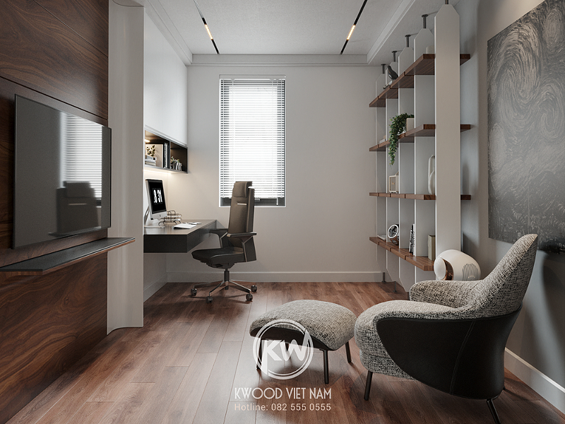 Dự án thiết kế nội thất quận 1 phòng làm việc do Kwood Việt Nam thực hiện- View 3