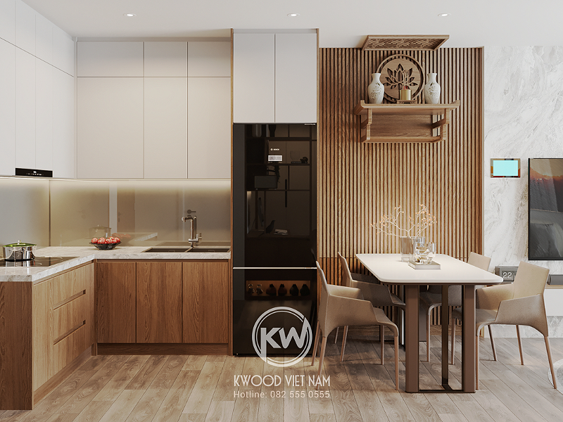 Dự án thiết kế nội thất quận 1 phòng bếp do Kwood Việt Nam thực hiện- View 8