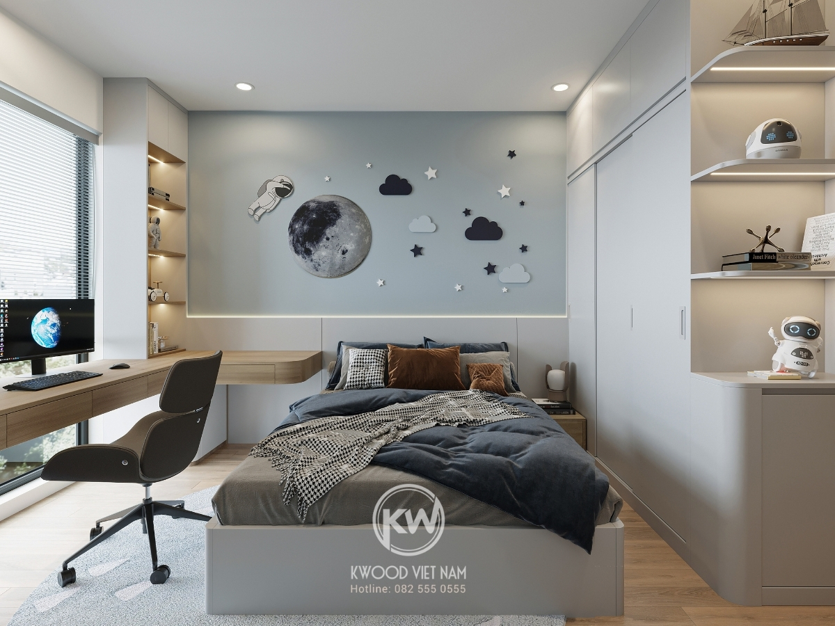 Thiết kế nội thất phòng ngủ hiện đại Kwood Việt Nam