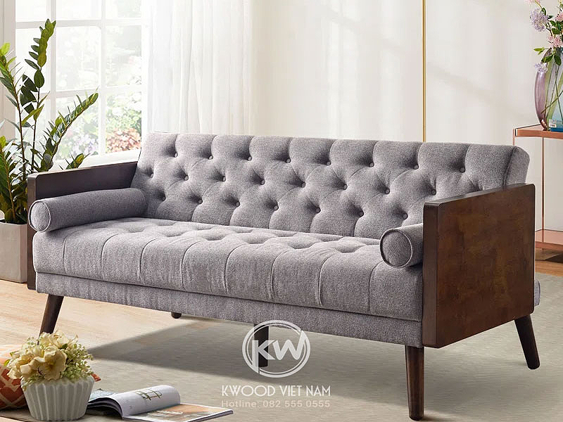 Sofa giường tay vịn bọc đệm – Giá: Liên hệ