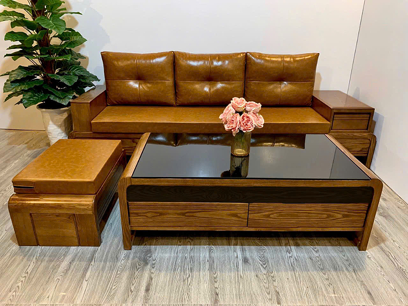 Sofa gỗ sồi Nga kiểu dáng hiện đại cho phòng khách nhỏ – Giá 6.500.000₫ (Nguồn: Sưu tầm)