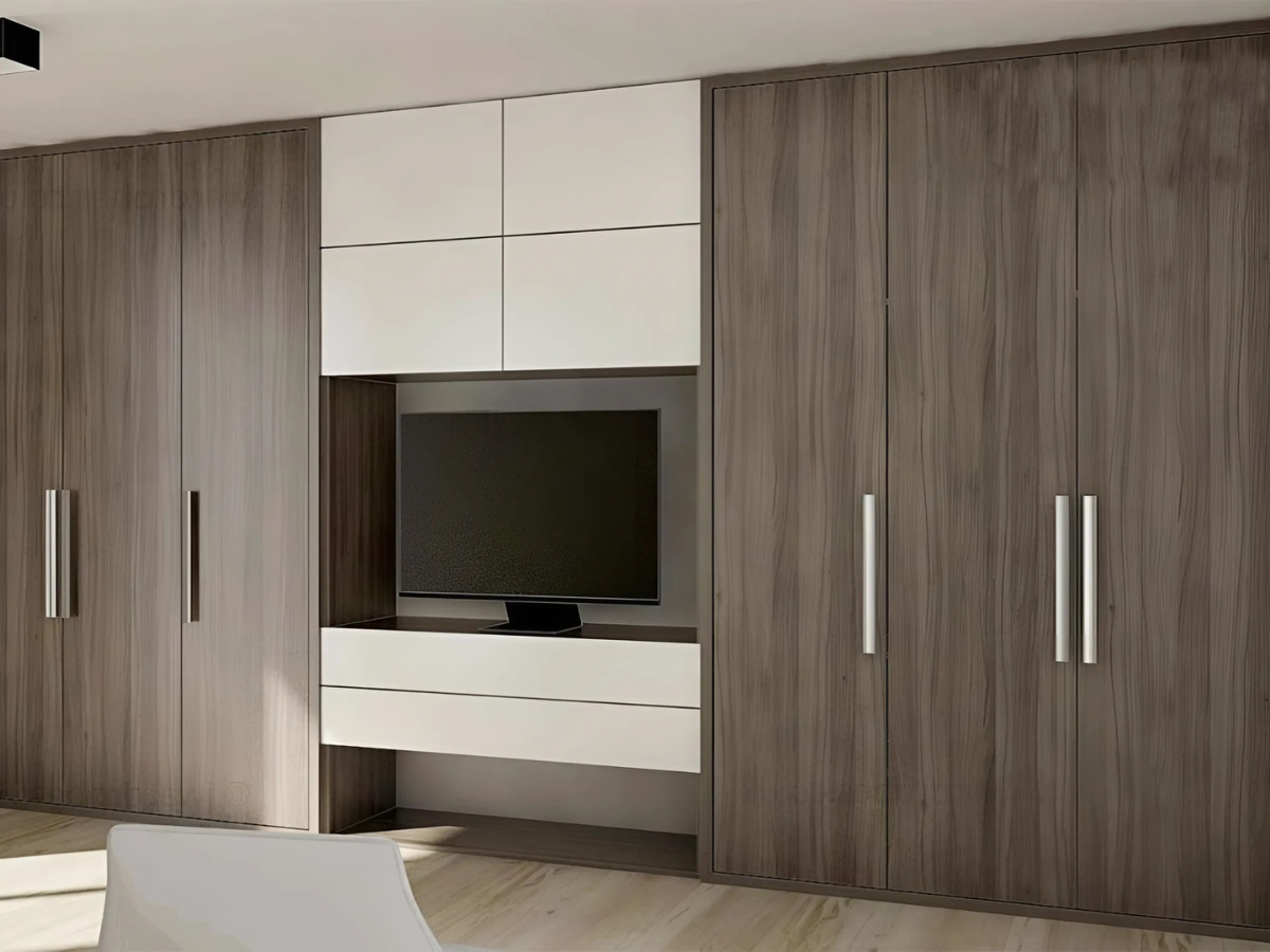 Gỗ công nghiệp với đường vân tự nhiên giúp tăng thêm phần sang trọng (Nguồn: Sưu tầm)