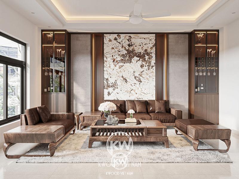 Những bộ bàn ghế gỗ phòng khách dưới 15 triệu đẹp tại Kwood Việt Nam rất đa dạng mẫu mã