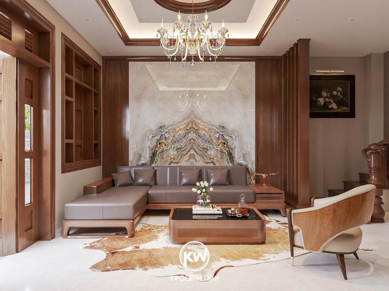 Đặt đèn trùm và quạt trần ở giữa nhà