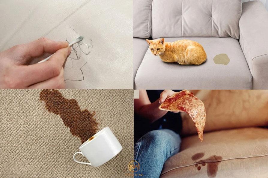 Các vết bẩn thường gặp trên ghế sofa nhà bạn (Nguồn: Sưu tầm)