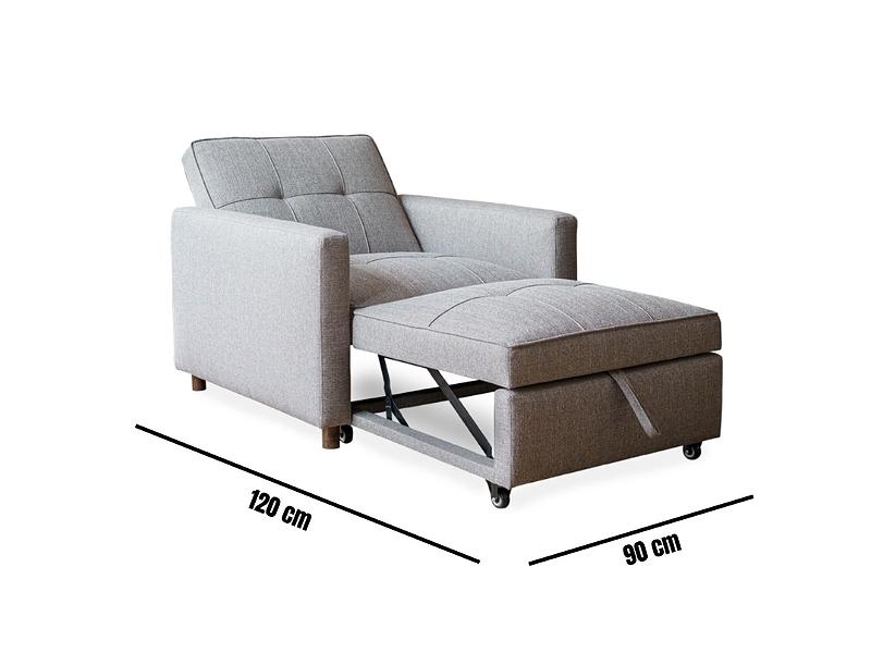 Kích thước tham khảo Sofa Bed đơn dành cho những người sống 1 mình (Nguồn: Sưu tầm)