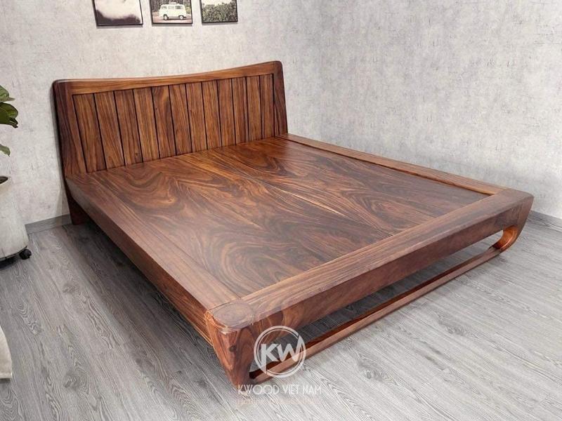 Giường ngủ kiểu nhật gỗ còng tự nhiên nguyên khối Kwood Việt Nam