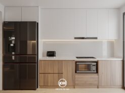 Tủ bếp gỗ công nghiệp MDF phủ Laminate chống ẩm cao cấp - TB017