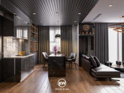 Tủ bếp inox cánh Acrylic cao cấp - TB019