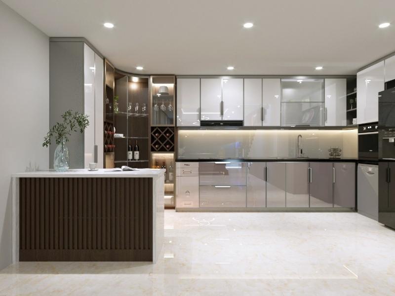 Tủ bếp Inox cánh kính có tốt không? Ưu và nhược điểm là gì?