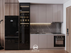 Tủ bếp nhựa Picomat phủ Acrylic cao cấp chống ẩm - TB108