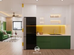 Tủ bếp nhựa Picomat thiết kế chữ I tiện nghi - TB015