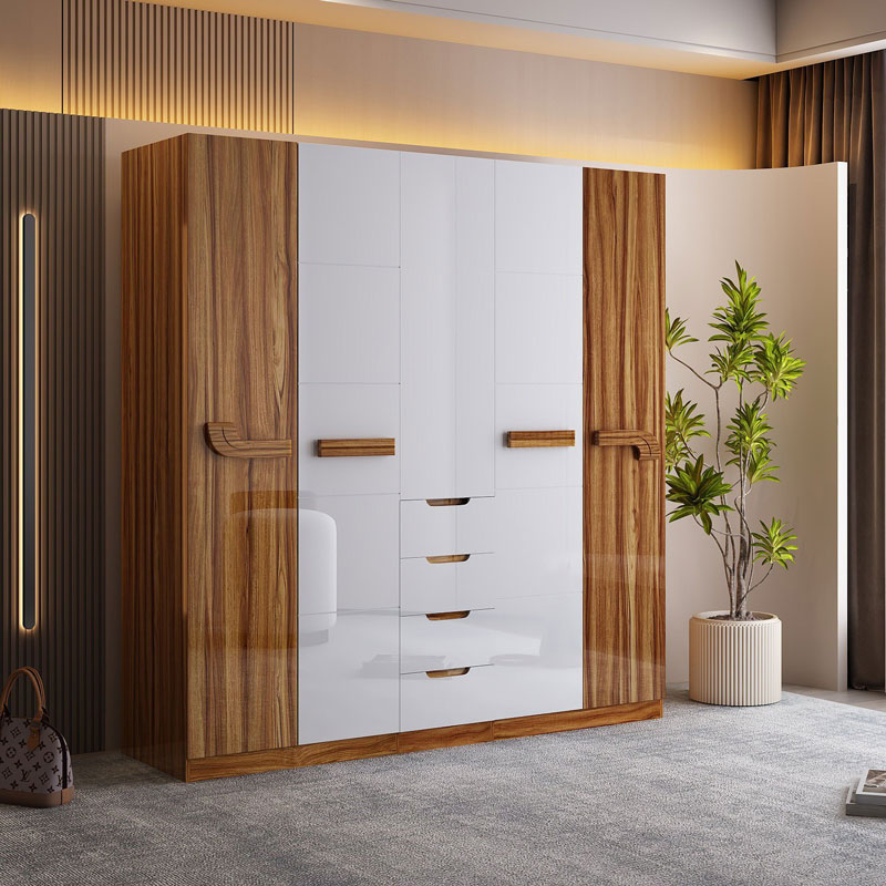 Mẫu tủ 5 cánh gỗ MDF rộng rãi và sang trọng (Nguồn: Sưu tầm)