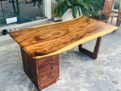 Bàn làm việc gỗ me tây có ngăn bỏ tài liệu - BMT189