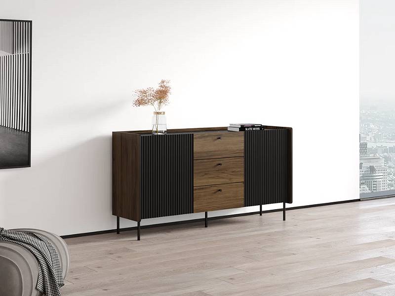 Mẫu kệ tivi 5 chân được làm từ ván ép thiết kế đơn giản nhưng vẫn tinh tế và dễ vệ sinh (Nguồn: Sưu tầm)