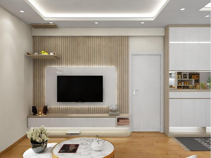 Kệ tivi kết hợp tủ thờ phù hợp với căn hộ chung cư, nhà tập thể nhỏ (Nguồn: Sưu tầm)