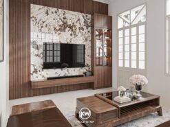 Kệ tivi treo tường kết hợp tủ rượu bằng gỗ công nghiệp - KTV72