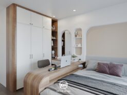 Sản phẩm tủ quần áo 3 cánh gỗ công nghiệp MDF chống ẩm - TQA59 tại Kwood Việt Nam