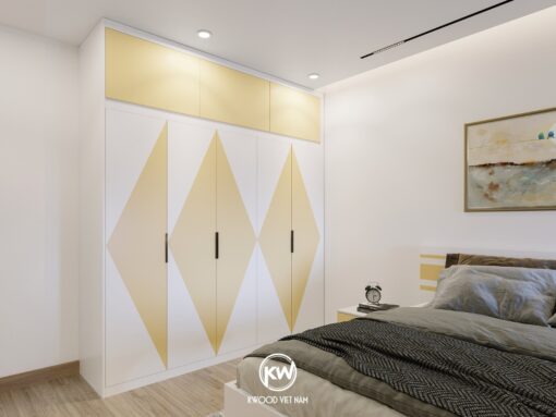 Tủ quần áo gỗ công nghiệp phủ Acrylic hiện đại - TQA61