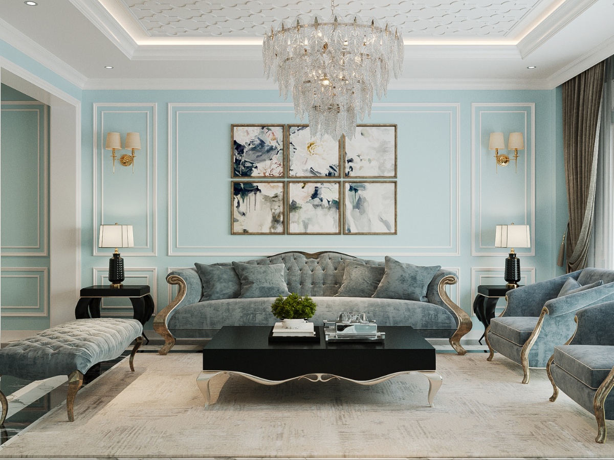 Sofa nỉ tân cổ điển sang trọng - SF150