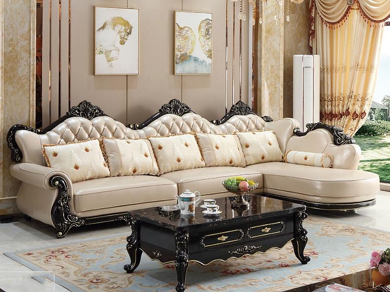 Sofa góc chữ L mang phong cách tân cổ điển sang trọng và đẳng cấp (Nguồn: Sưu tầm)