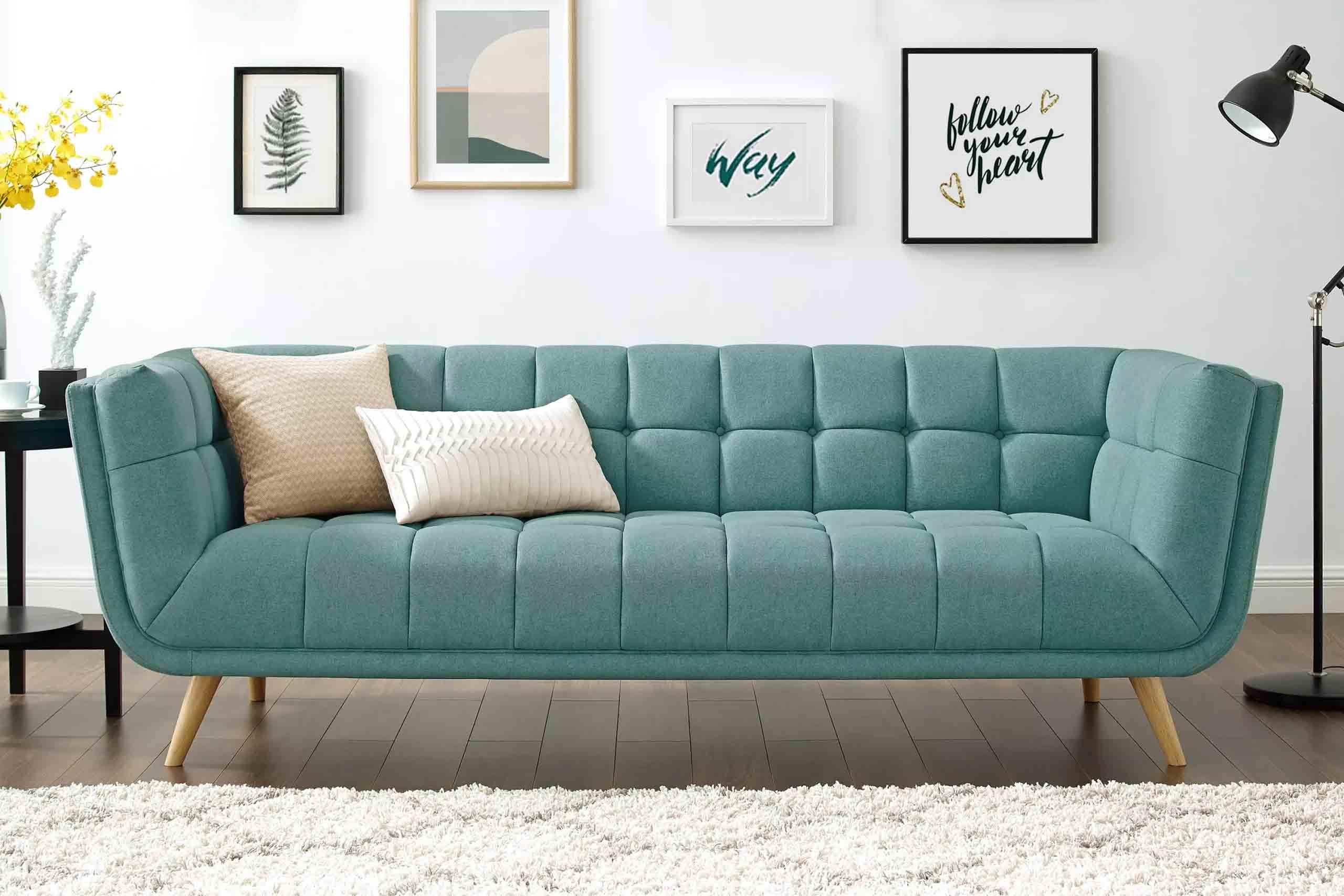 Sofa vải cotton thông thoáng, dễ dàng vệ sinh (Ảnh: sưu tầm)