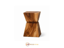 Đôn gỗ me tây nguyên khối kiểu dang Double Trapezoid - DG104
