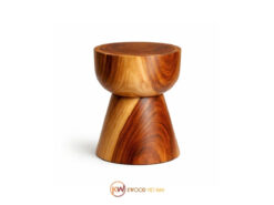 Sản phẩm đôn gỗ me tây nguyên khối dáng nón cụt đối đầu - DG111 tại Kwood Việt Nam