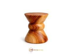 Đôn gỗ me tây nguyên khối dáng Spool - DG107